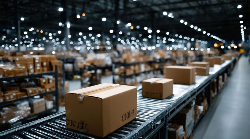 Automated shipping production line in warehouse to support WITRON article