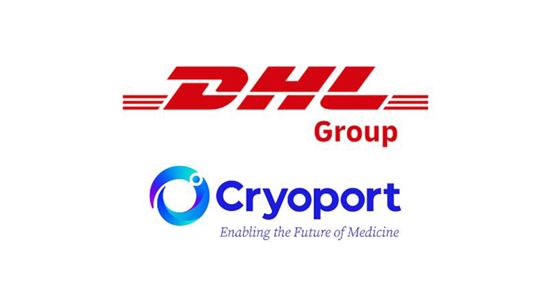 DHL Cryoport logos to support CRYOPDP acquisition article