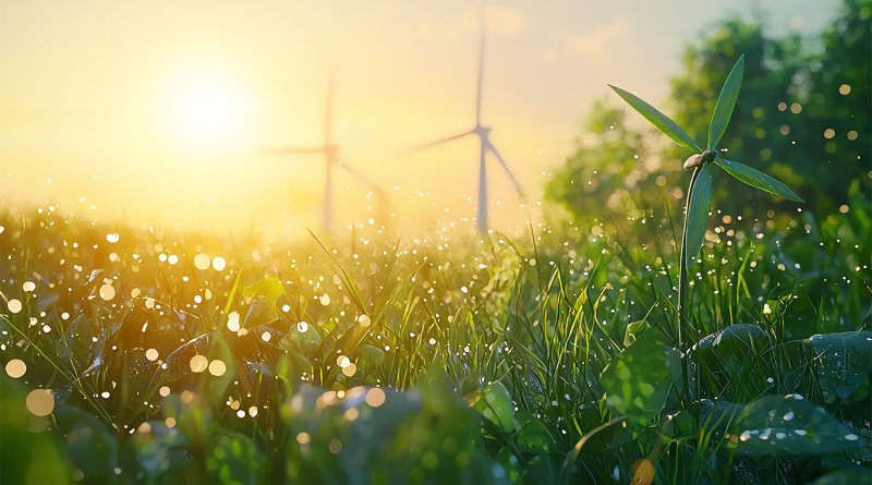 field with solar panels and other sustainability methods to support repair over replacement article