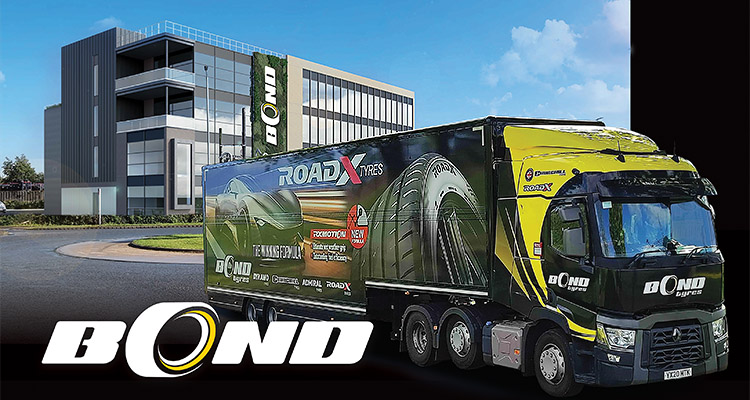 a truck belonging to Bond International, a leading independent tyre wholesaler in the UK
