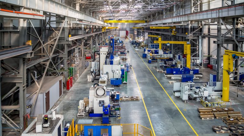 factory floor in the background