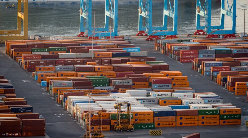 Shipping containers and cargo ships