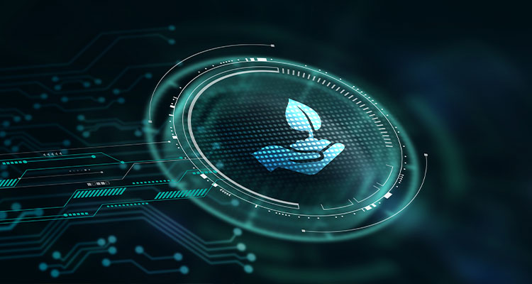 technological concept for Environmental, Social, and Governance (ESG) initiatives.