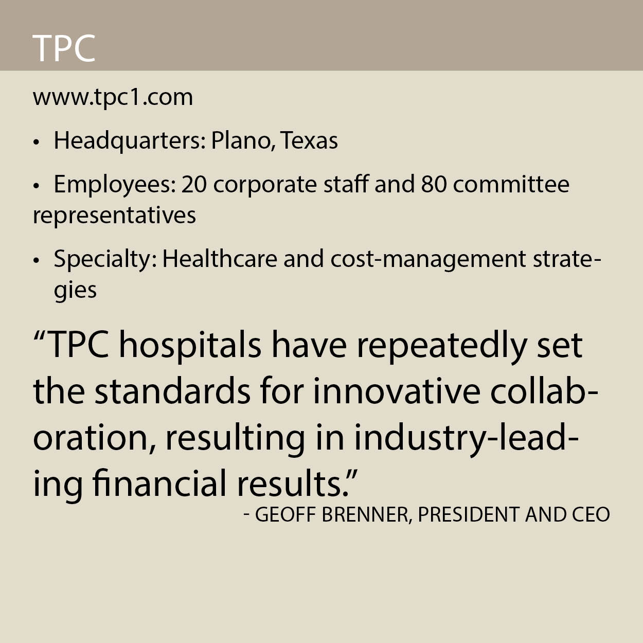 TPC fact box