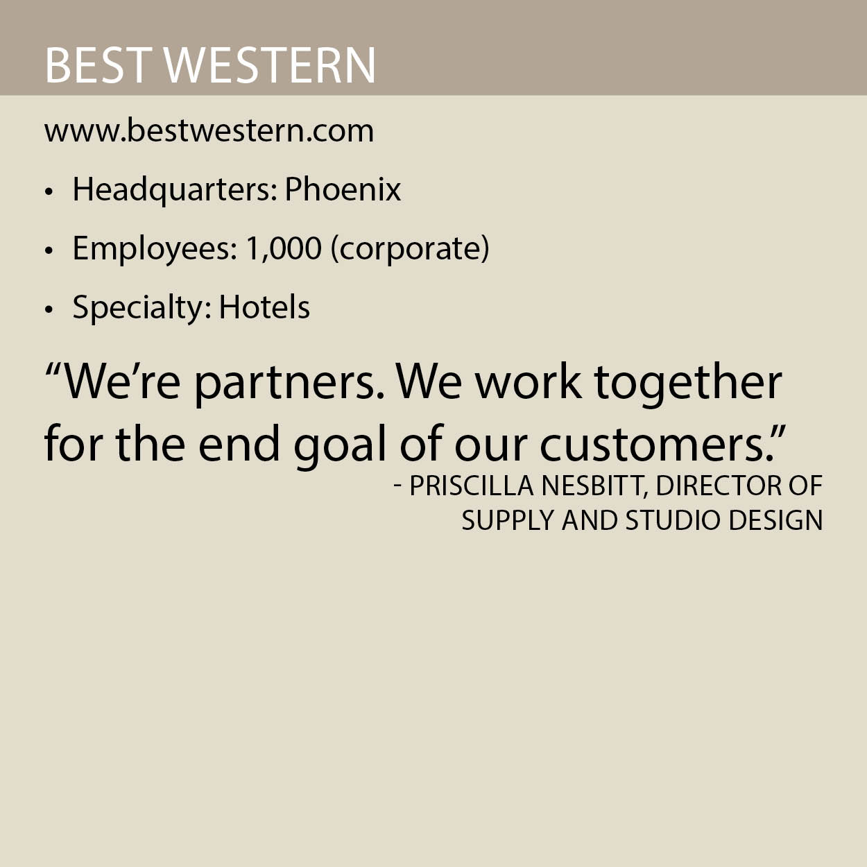 Best Western fact box